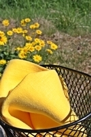 LinenMe käsipyyhe LARA 100% pellavaa keltainen 42x70cm